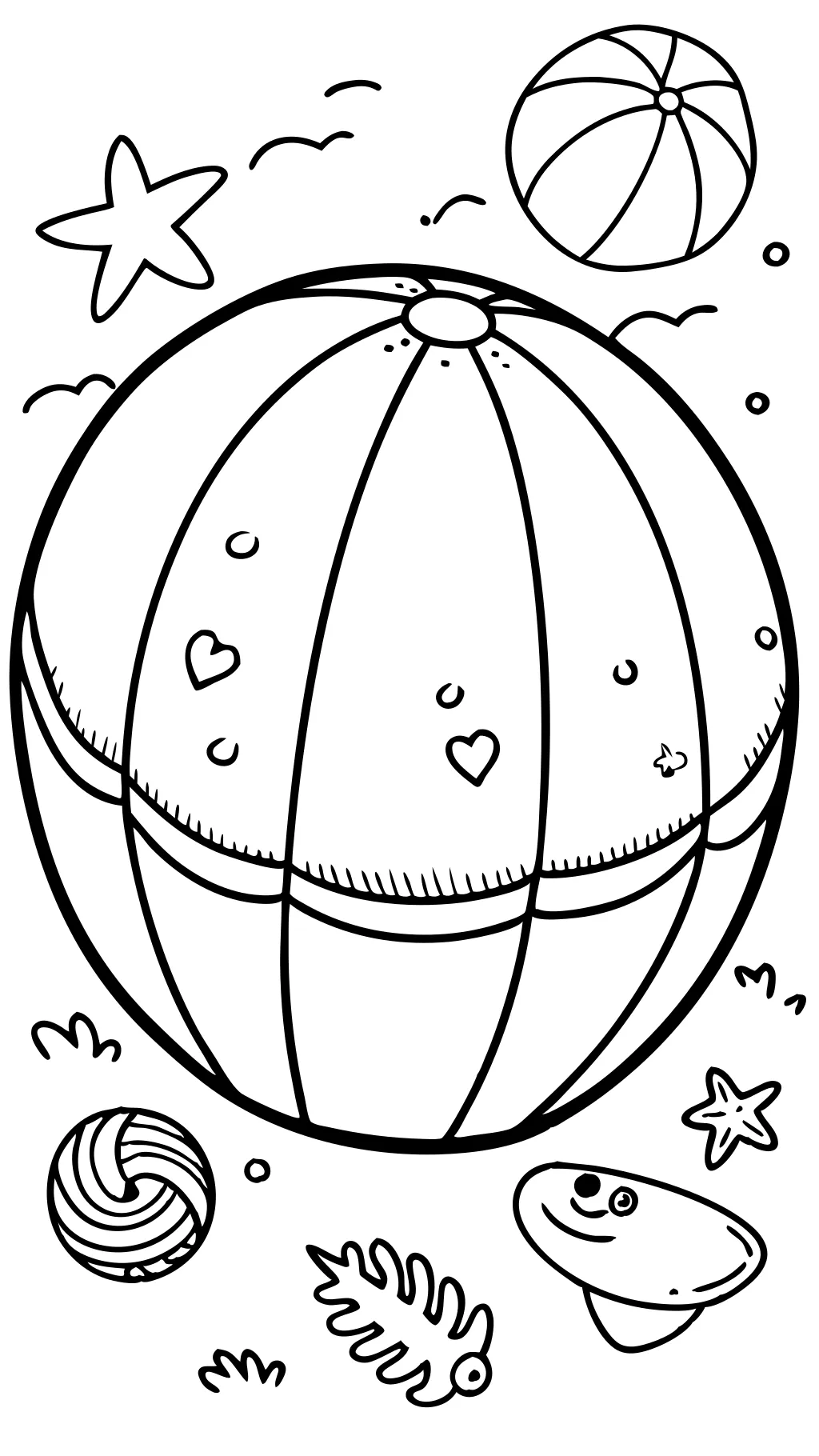 beach ball coloring page